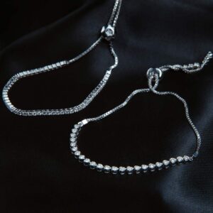 Anlklets with white stone